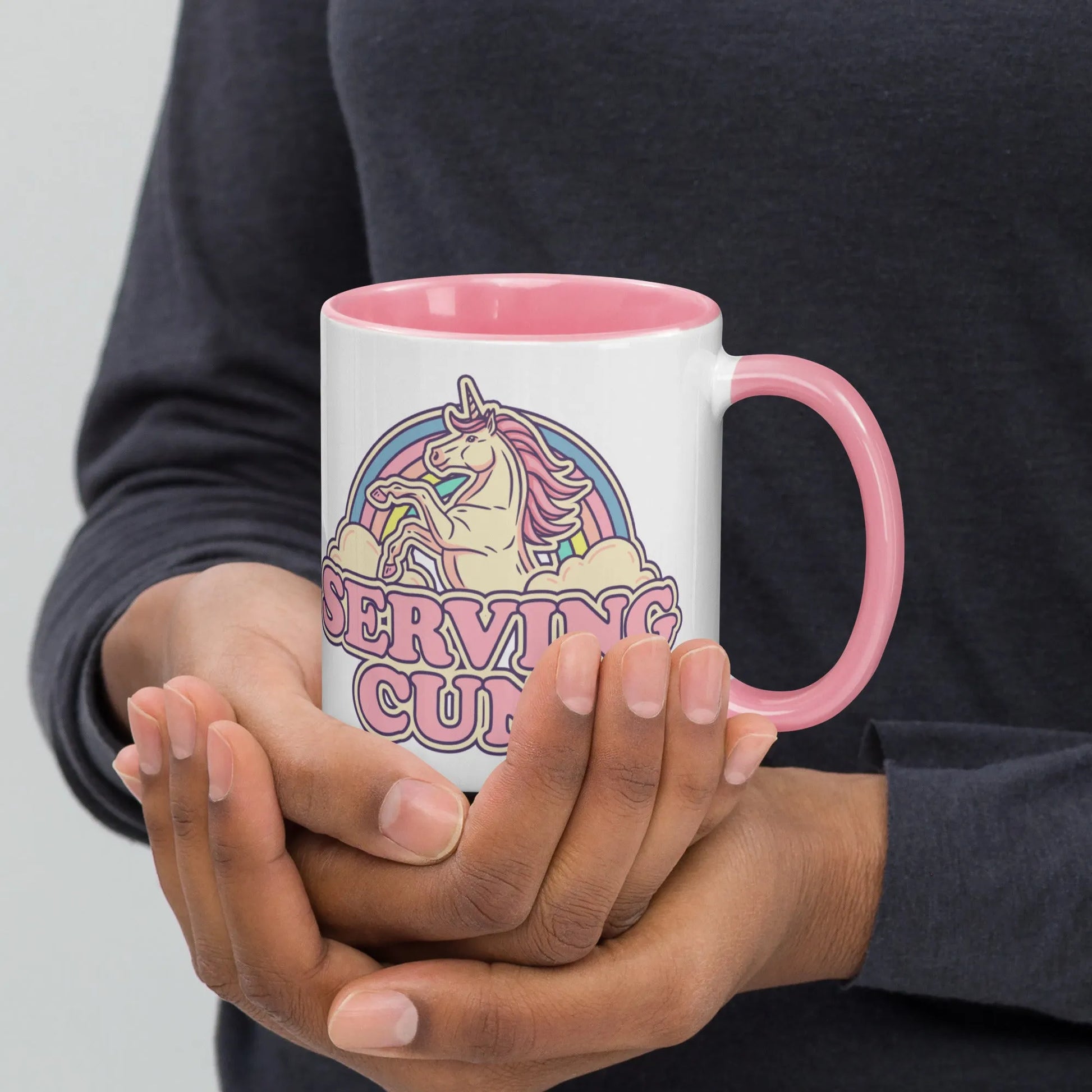 Serving C Unicorn Ceramic Coffee Mug, magical creatures, coffee cup, Rebel Girl Rampage