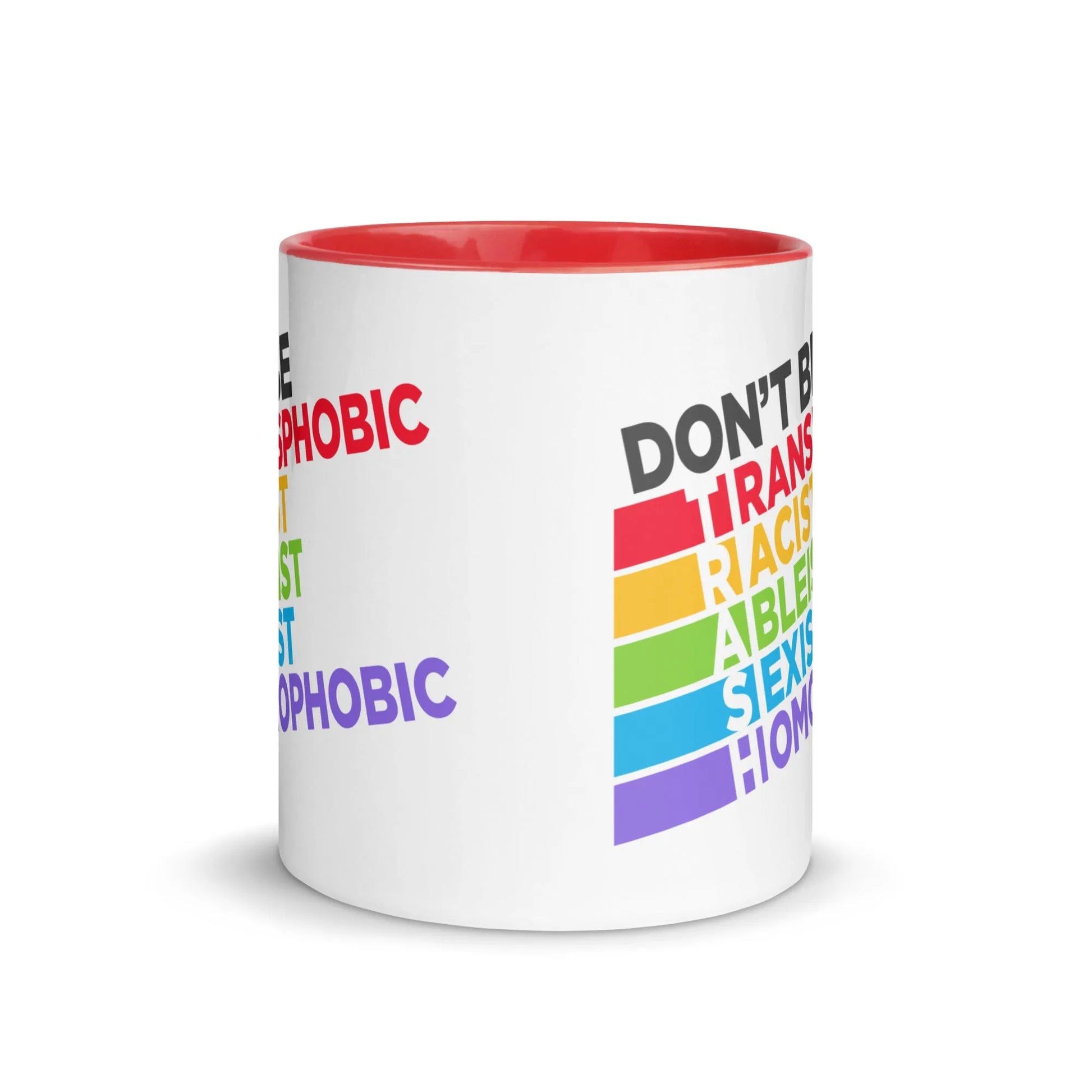 Don’t Be TRASH Ceramic Coffee Mug, Inclusive, LGBTQ, Feminist, Anti Fascist, BLM, Rebel Girl Rampage 