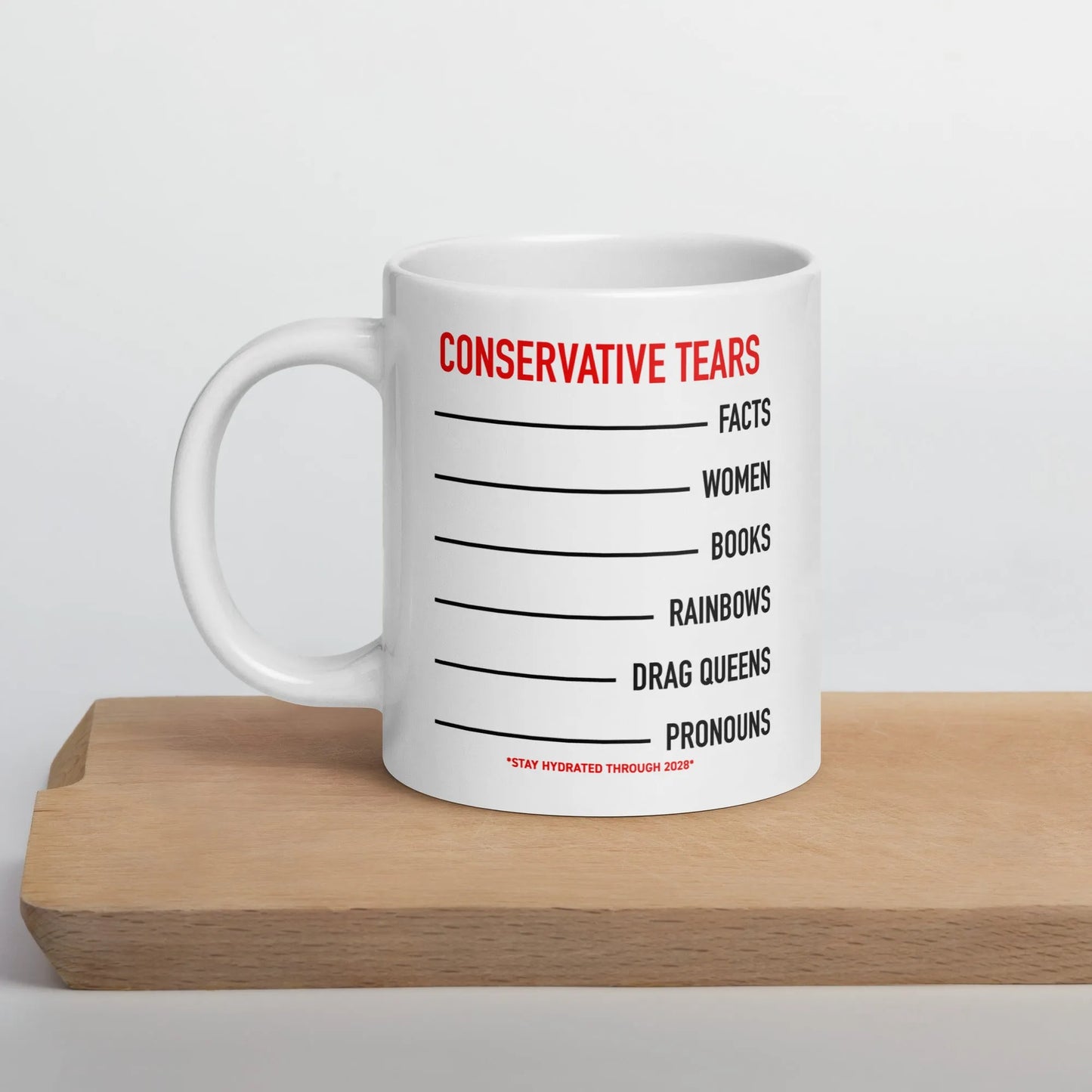 Conservative Tears Ceramic Coffee Mug Democracy Drinkware Anne Lesniak Rebel Girl Rampage