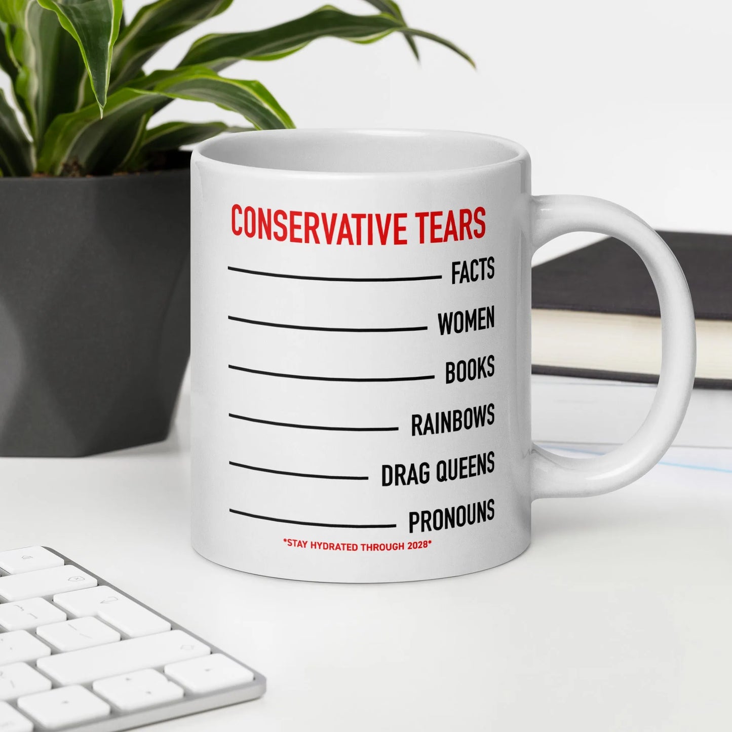 Conservative Tears Ceramic Coffee Mug Democracy Drinkware Anne Lesniak Rebel Girl Rampage