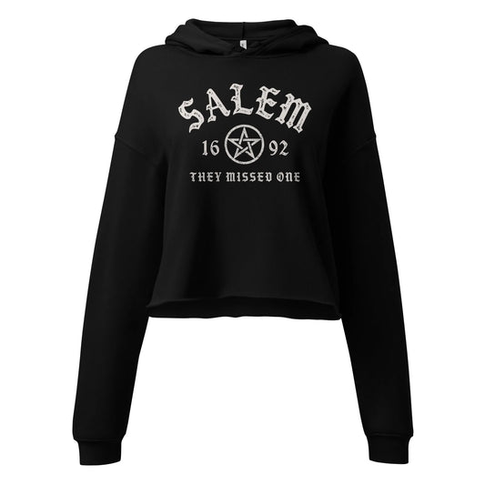 Salem University Crop Hoodie, witch School pride, Massachusetts girl power, Rebel Girl Rampage 