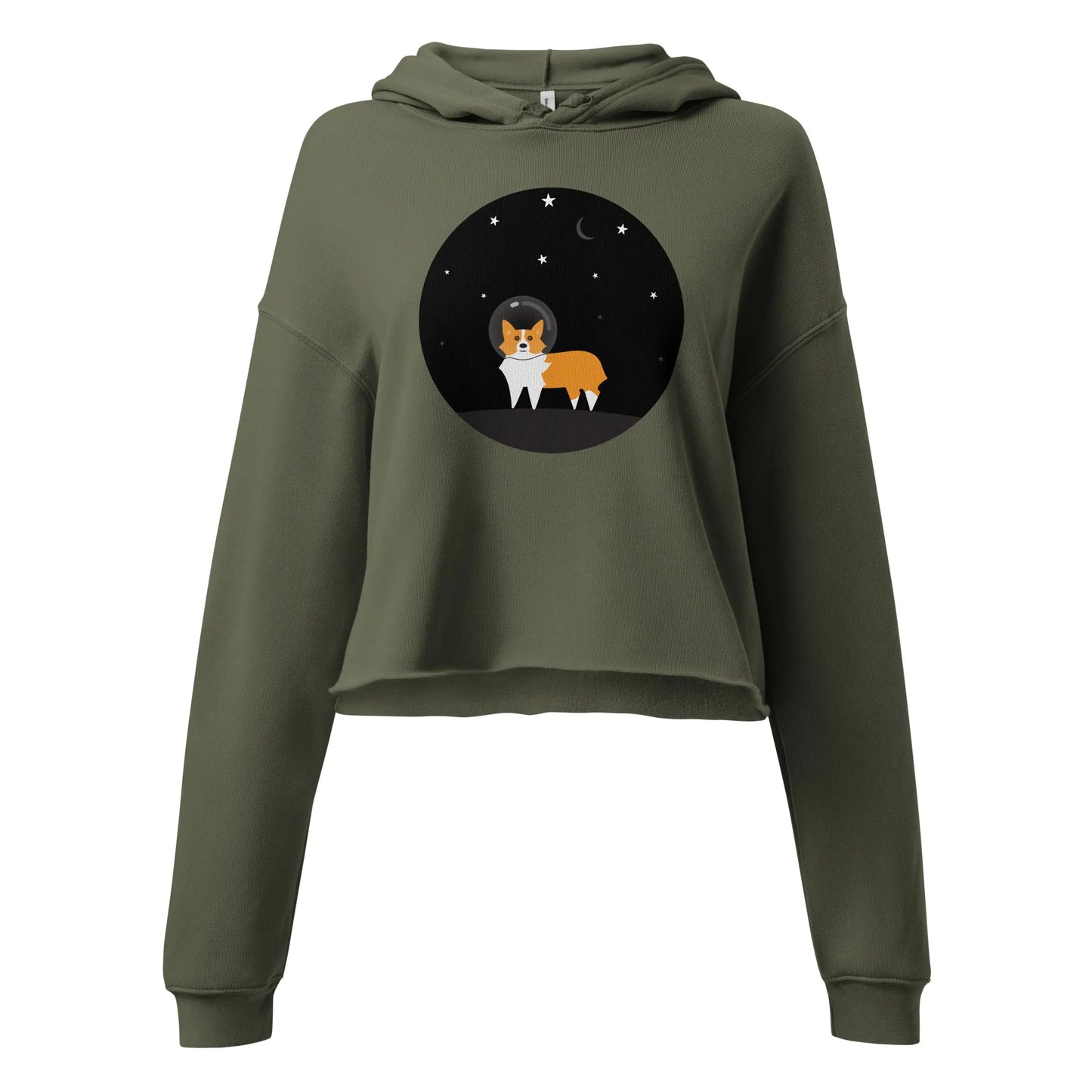 Astro Space Corgi Dog Cropped Hoodie Rescue puppy adopt don’t shop rebel girl rampage