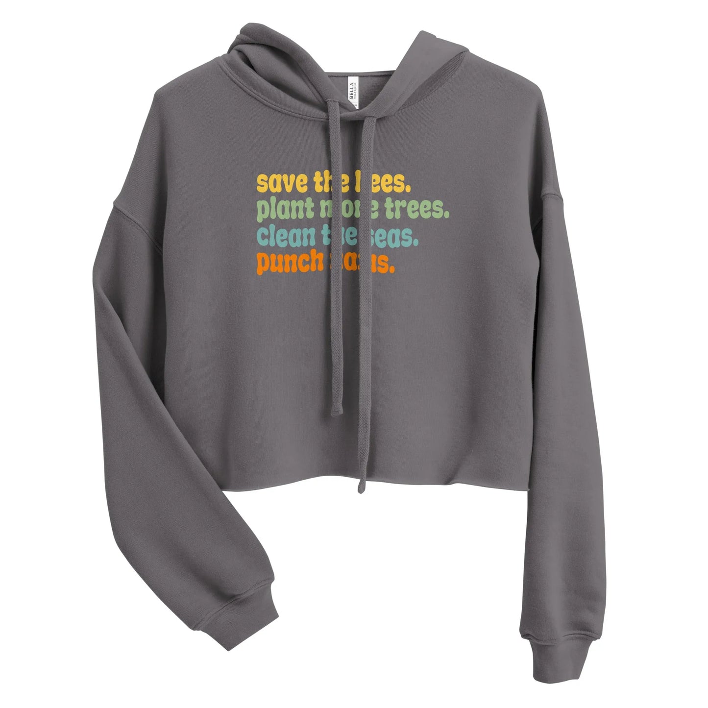 Bees, Trees & Seas Punch Nazi’s Rhyme Cropped Hoodie, Anti Racist Sweatshirt, Rebel Girl Rampage