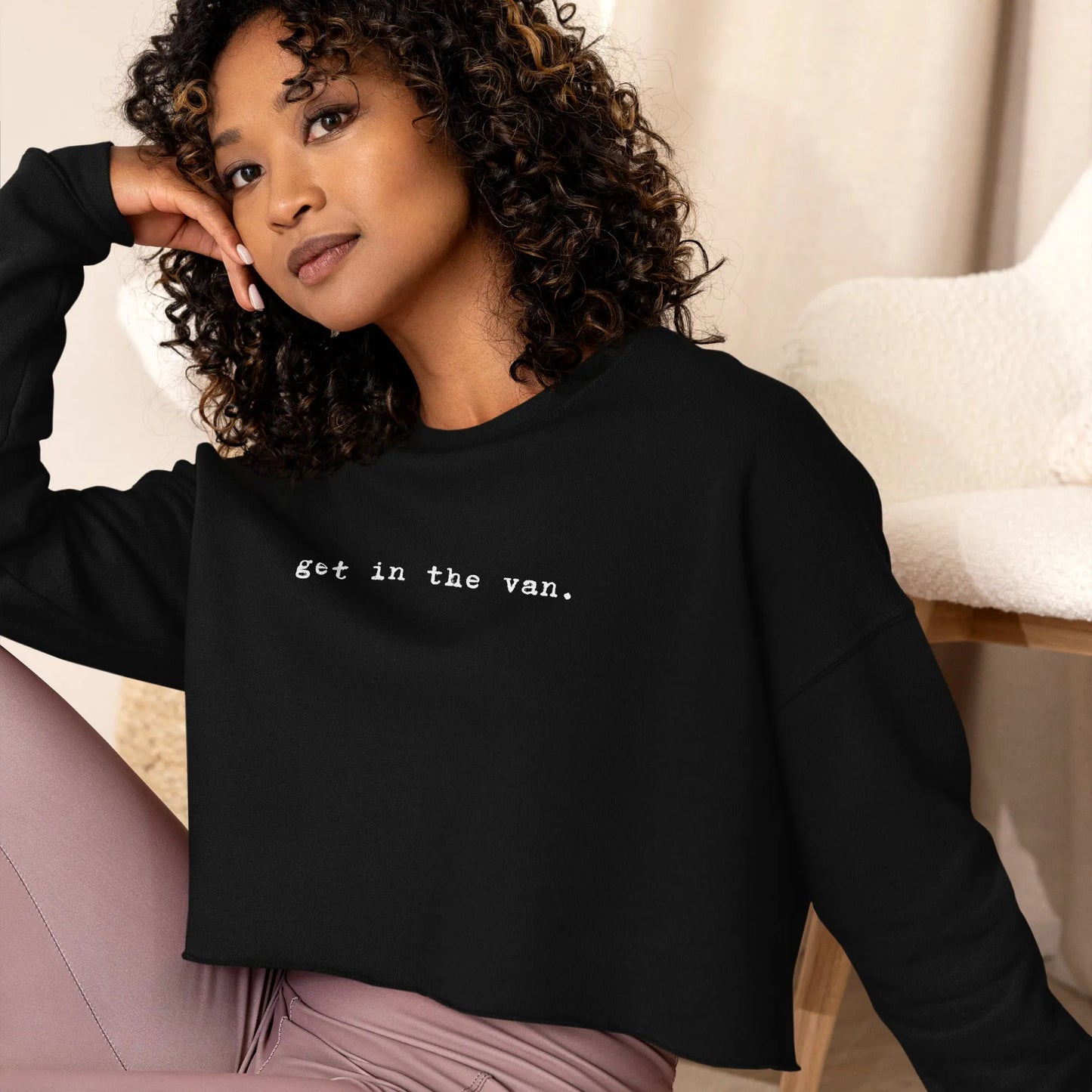 Get In The Van Crop Sweatshirt