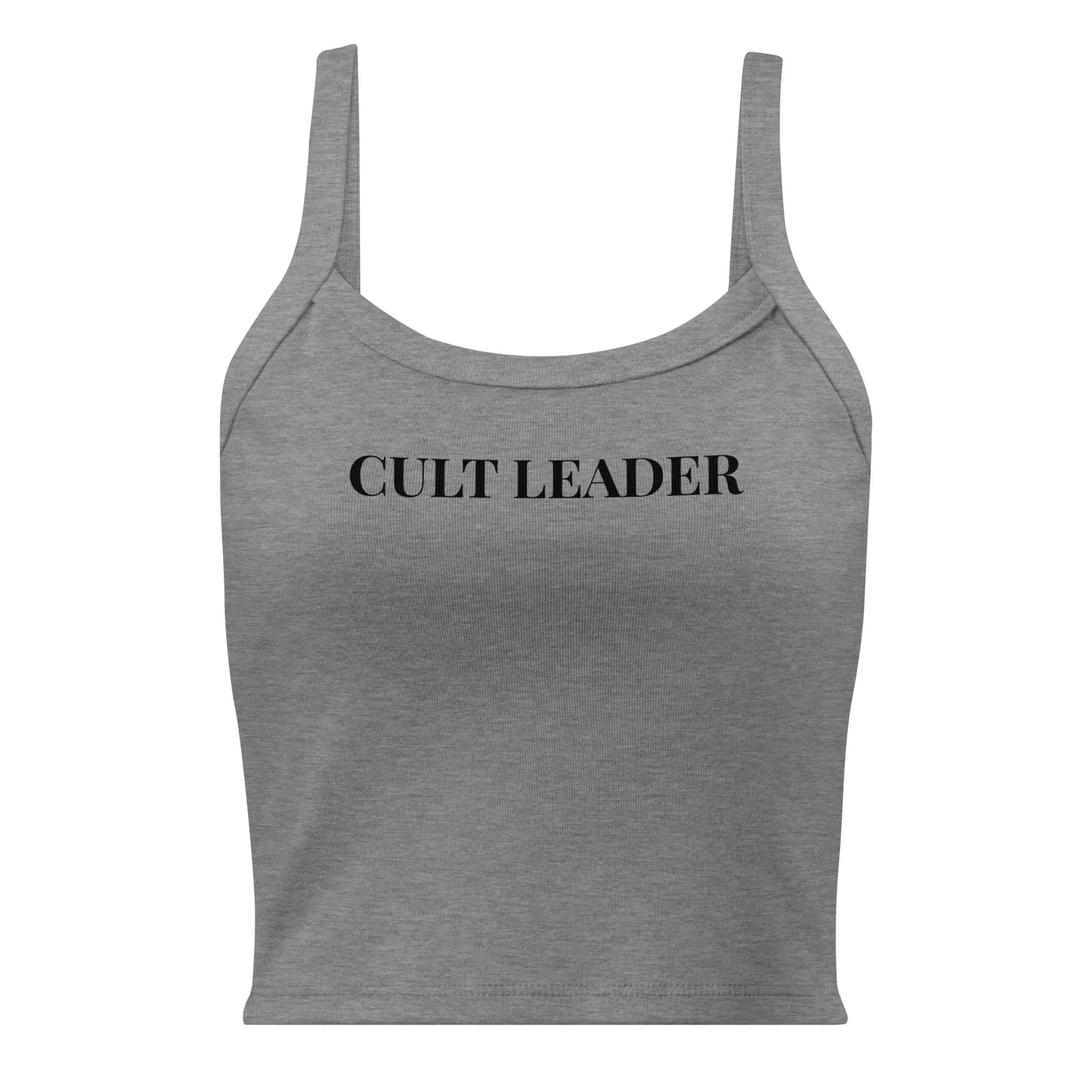 Cult Leader Women’s Crop Micro Rib Tank Top, witchy girl, Sassy designs, Rebel Girl Rampage