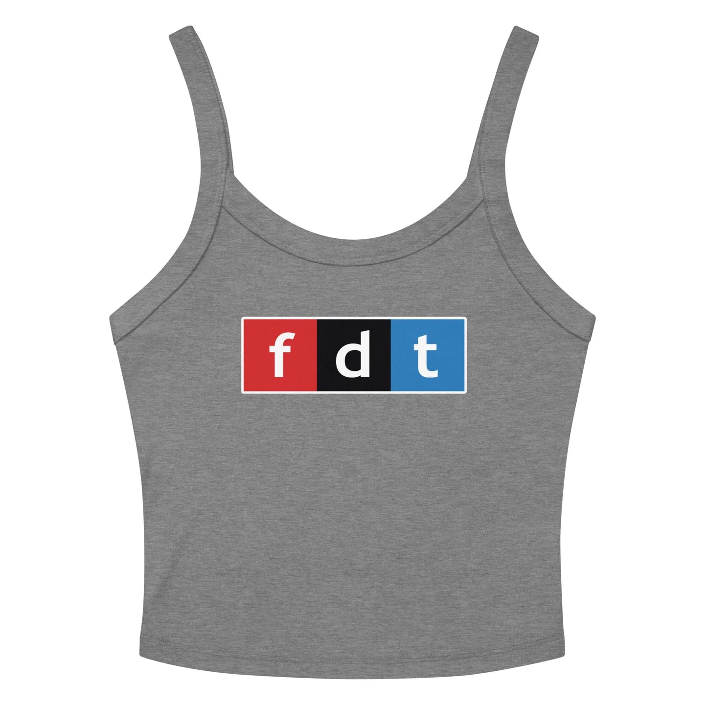 FDT Crop Micro Rib Tank Top,  Save Public Broadcasting, PBS, NPR, Rebel Girl Rampage 