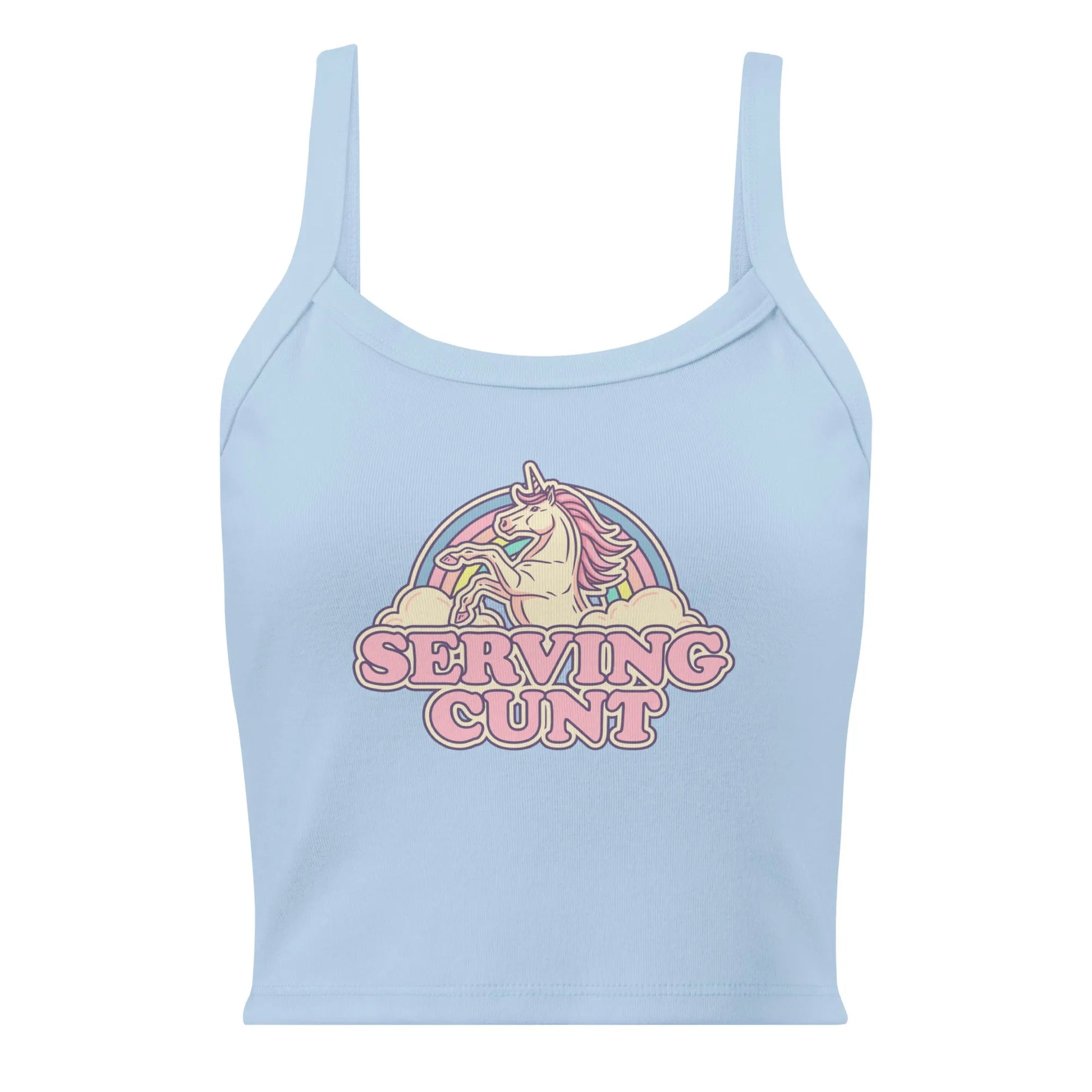 Serving C Unicorn Tank Top,  Rainbows and Unicorns, cute and sassy art, Anne Lesniak, Rebel Girl Rampage