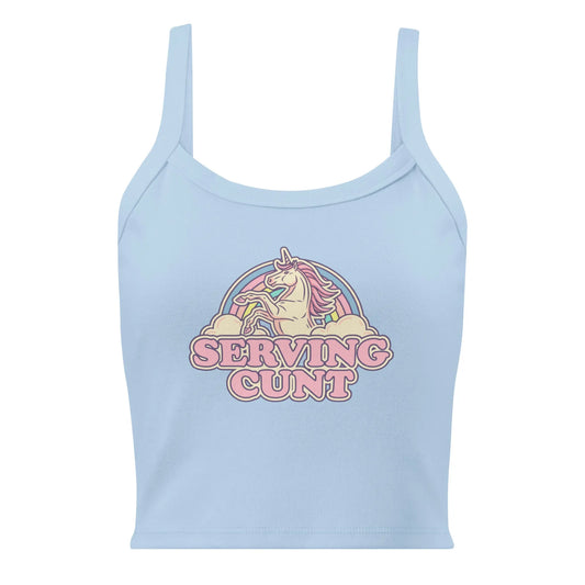 Serving C Unicorn Tank Top,  Rainbows and Unicorns, cute and sassy art, Anne Lesniak, Rebel Girl Rampage