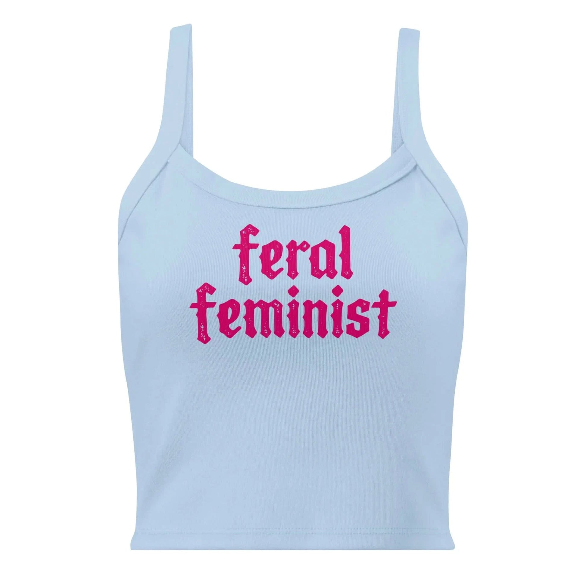 Feral Feminist Crop Tank Top, Girl Power, Rebel Girl Rampage