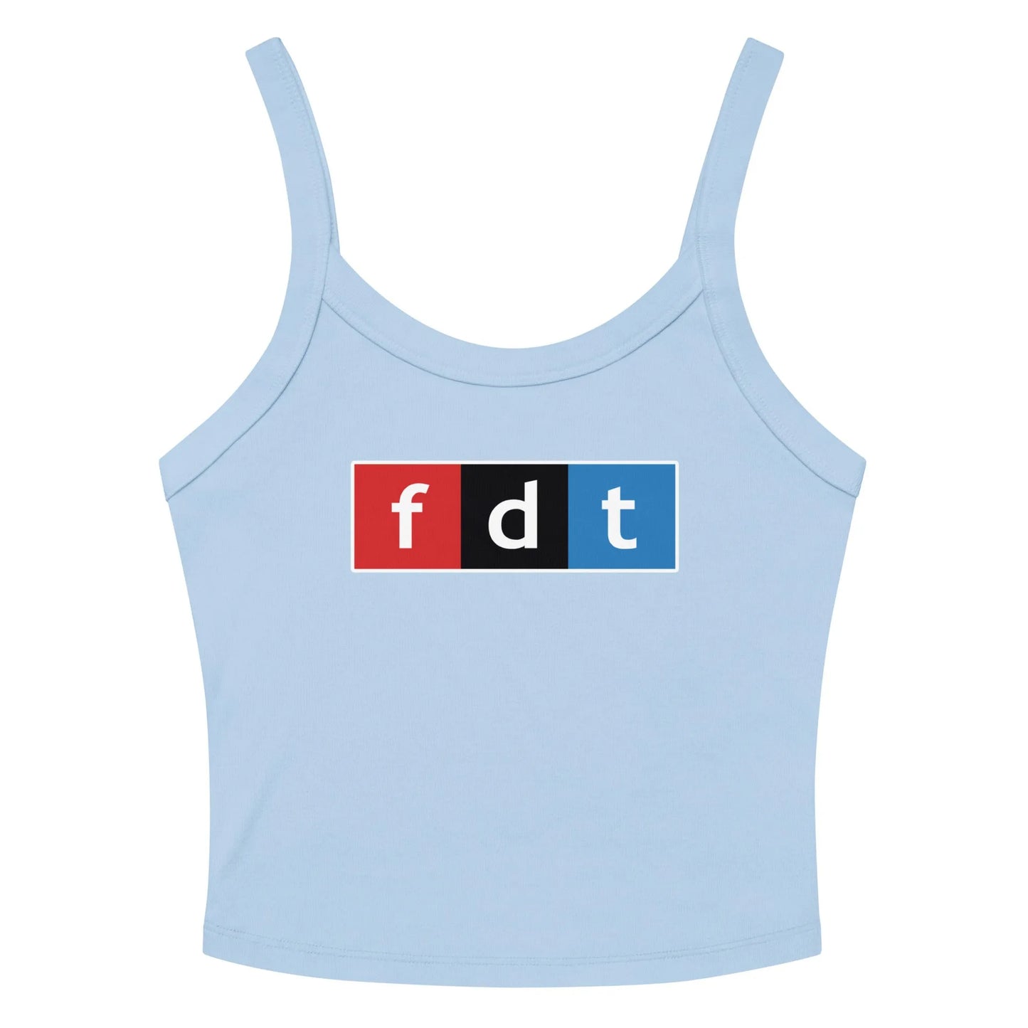 FDT Crop Micro Rib Tank Top,  Save Public Broadcasting, PBS, NPR, Rebel Girl Rampage 