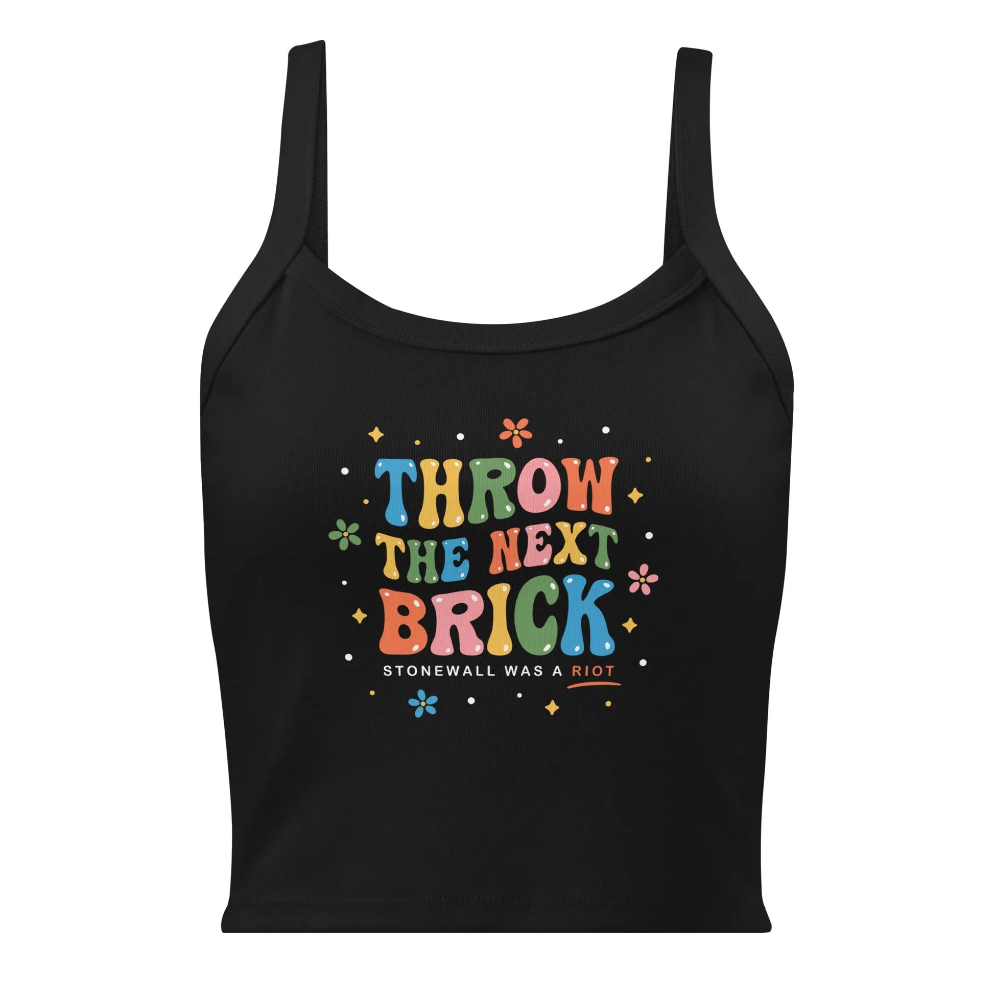 Throw The Next Brick Women’s Micro Rib Tank Top, Stonewall Was A Riot, Pride, Rebel Girl Rampage