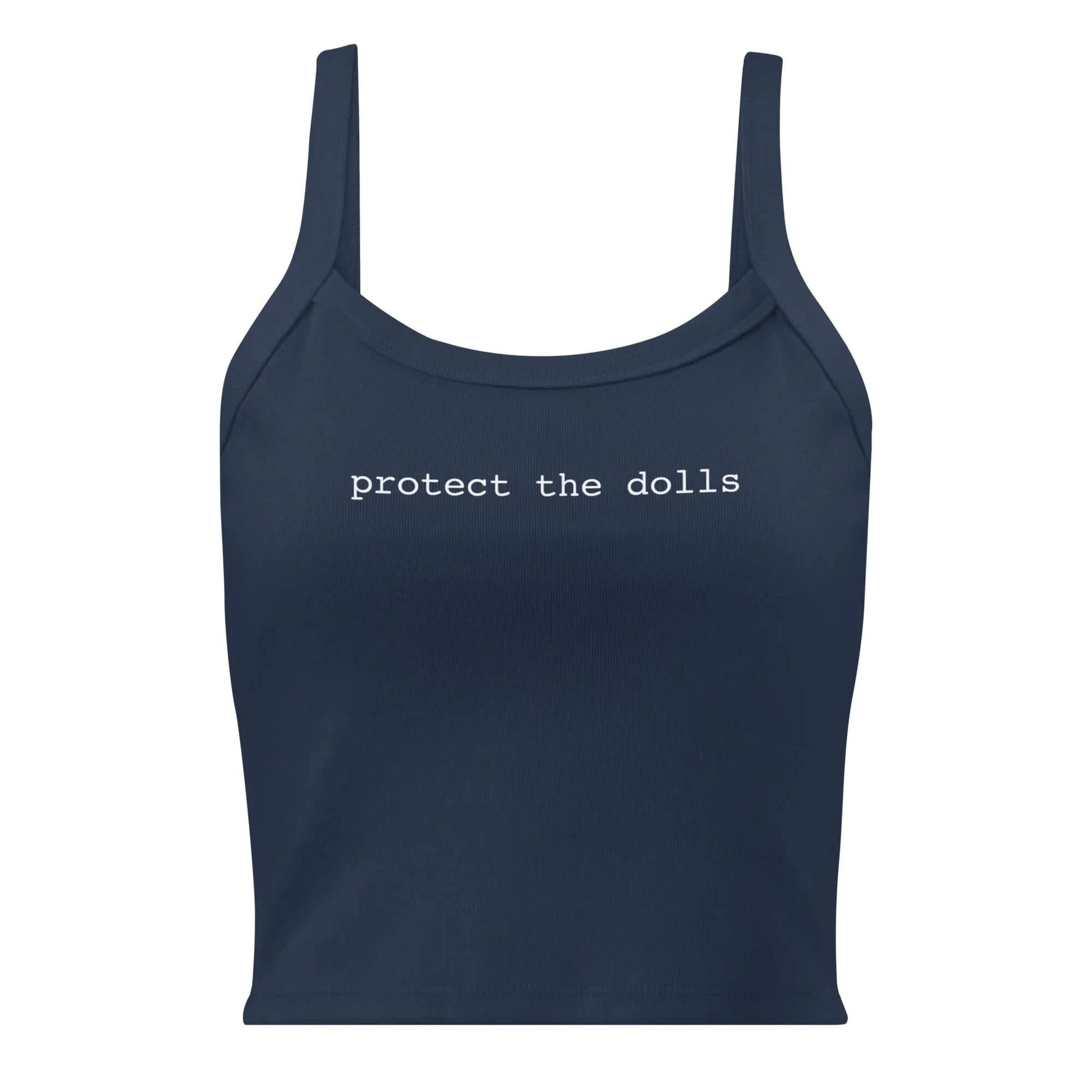 Protect The Dolls Women’s Crop Micro-Rib Tank Top, LGBTQ Fundraiser Shirt, Robe; Girl Rampage 