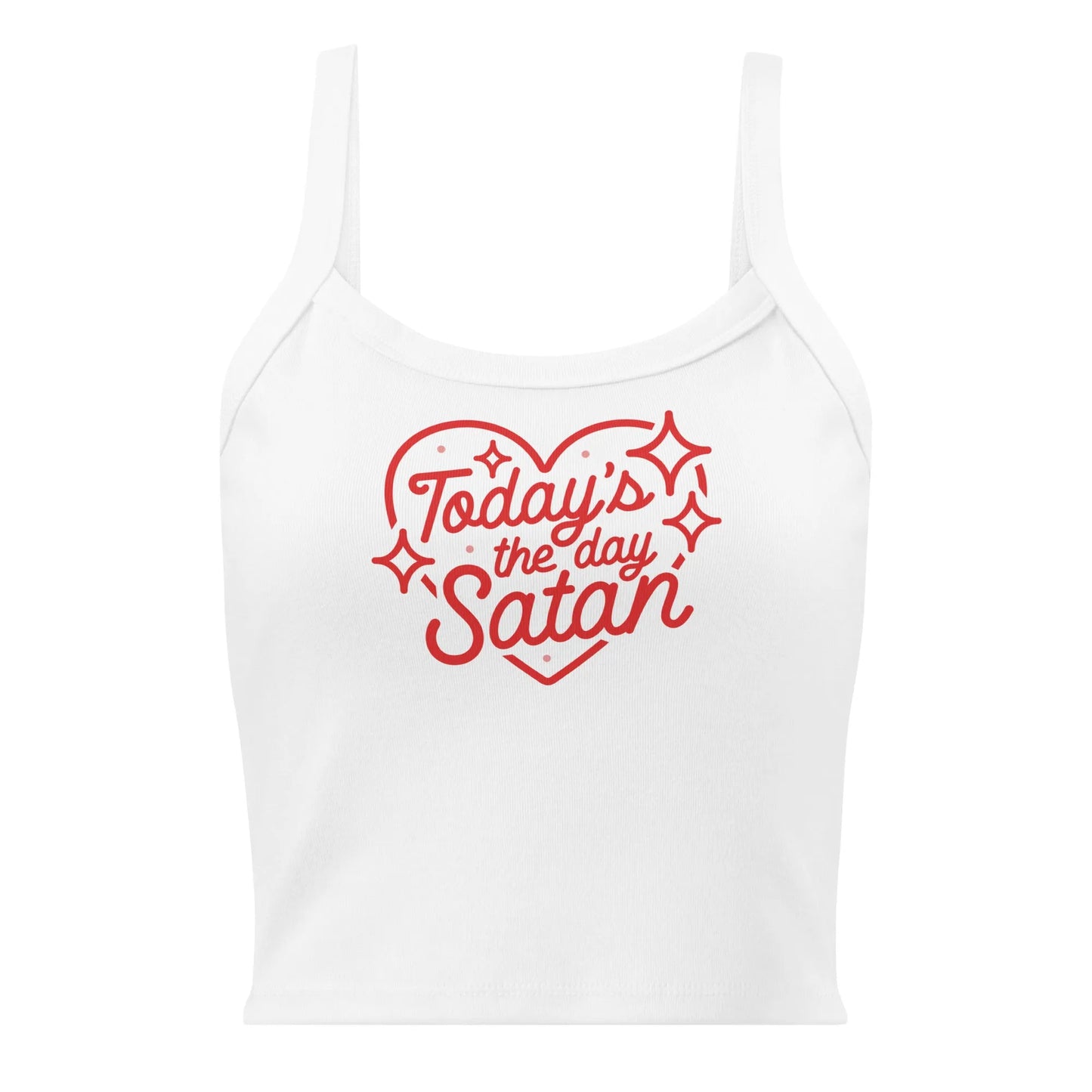 Today’s the Day Satan Women’s Crop Tank Top, Witchy and Bitchy, K Pop, Gothth Girl Halloween, Rebel Girl Rampage 