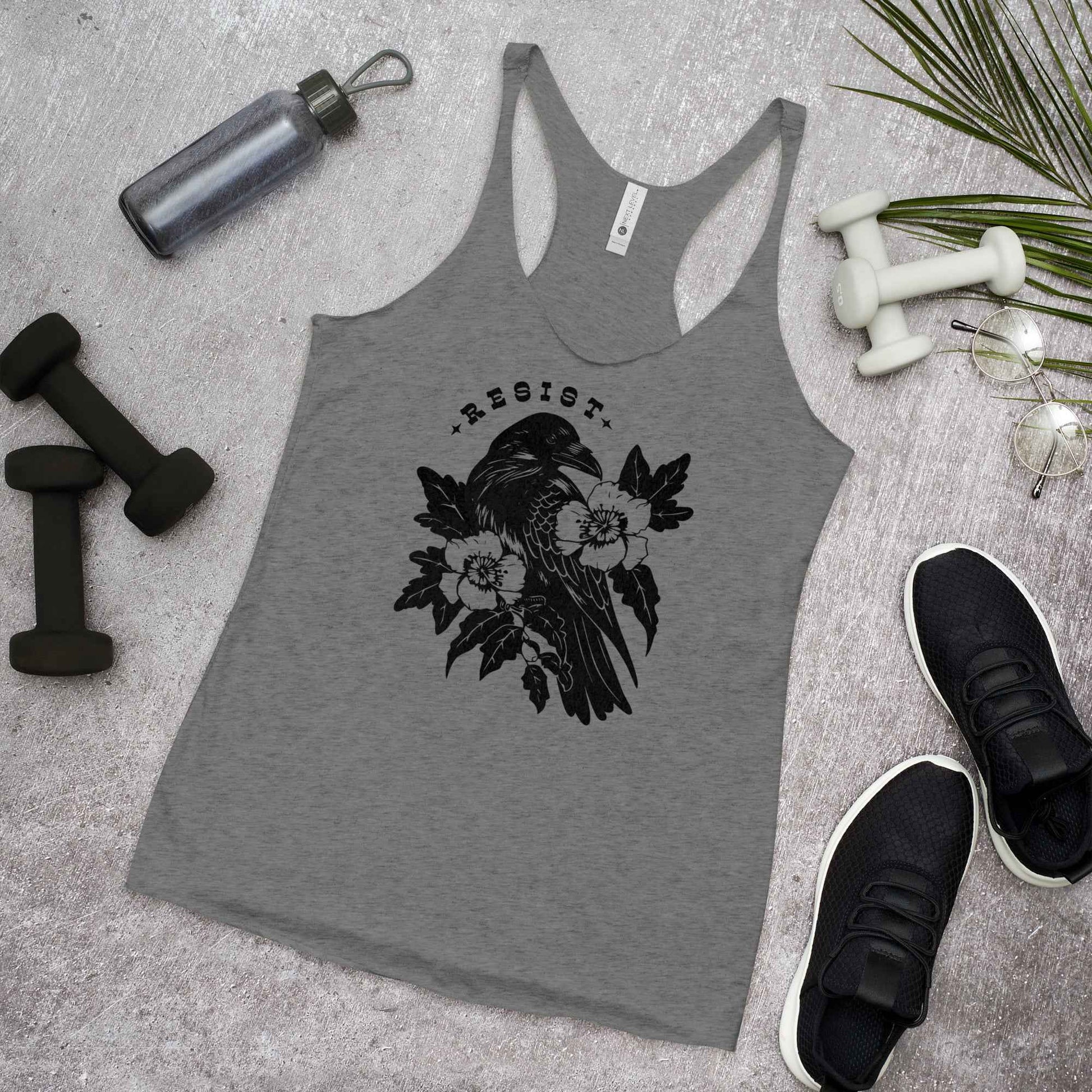 Resist Crow Racerback Tank