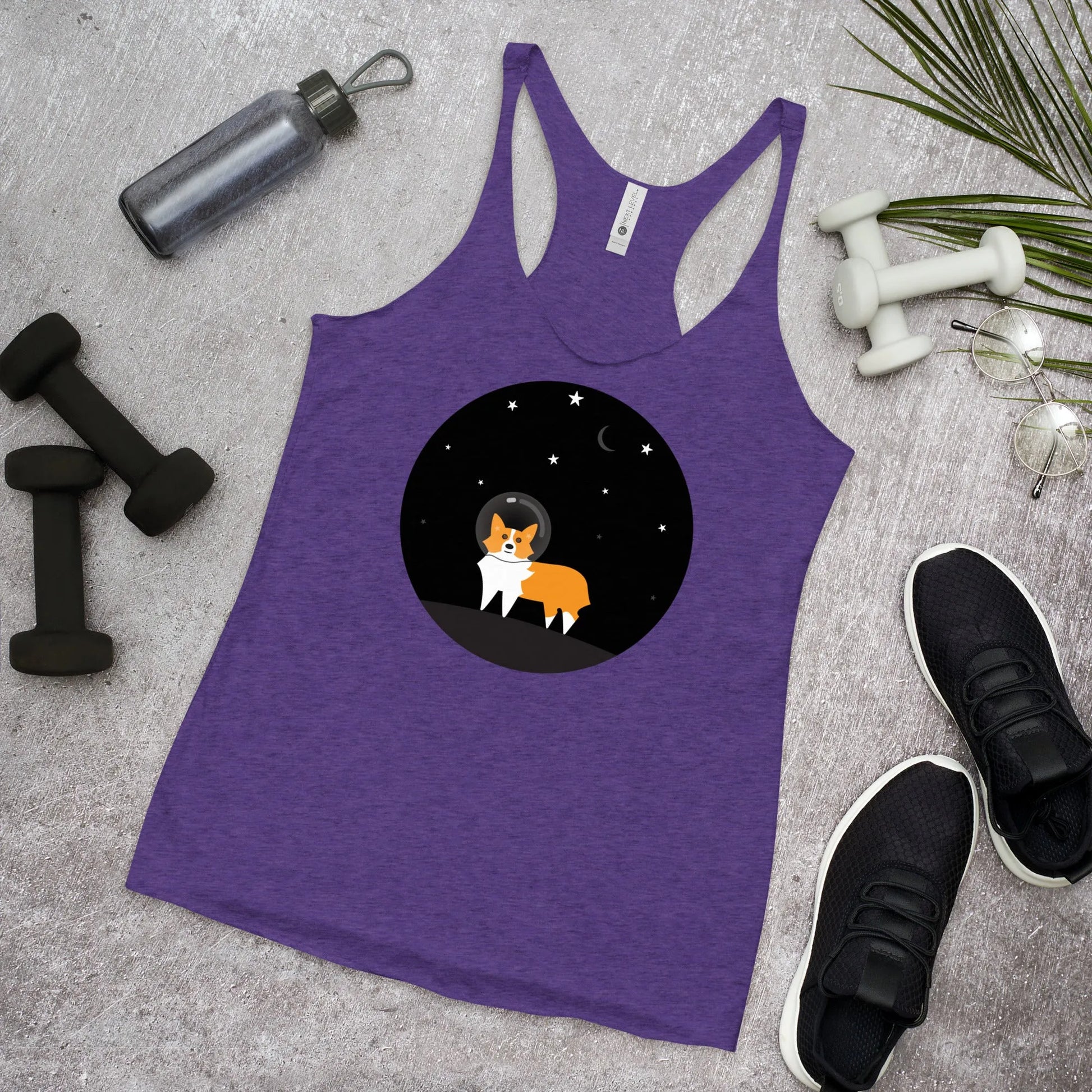 Astro Space Corgi Racerback Tank, Rebel Girl Rampage, Tank Tops, Shirts & Tops, Nicole Bizzarro, Pets