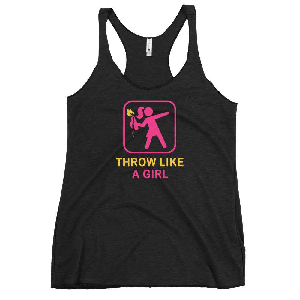 Throw Like A Girl Racerback Tank