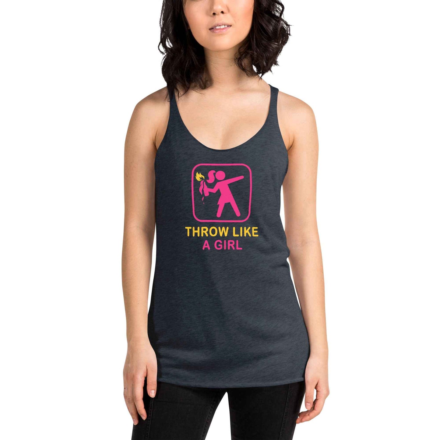 Throw Like A Girl Racerback Tank