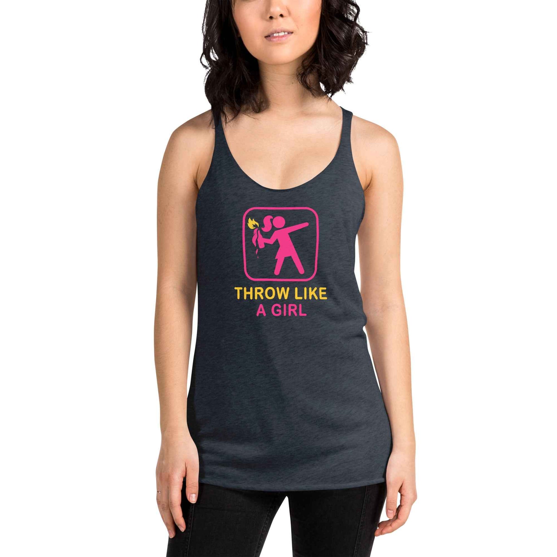 Throw Like A Girl Racerback Tank