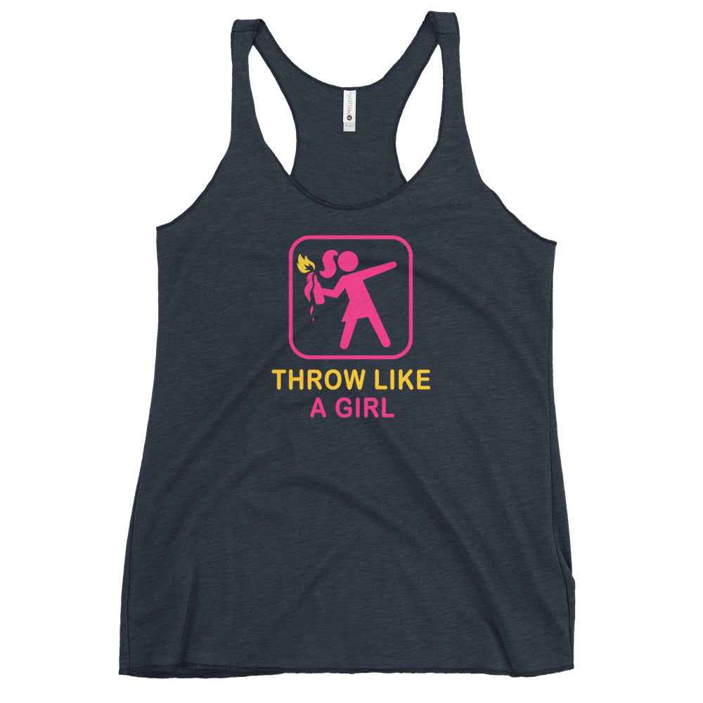 Throw Like A Girl Racerback Tank