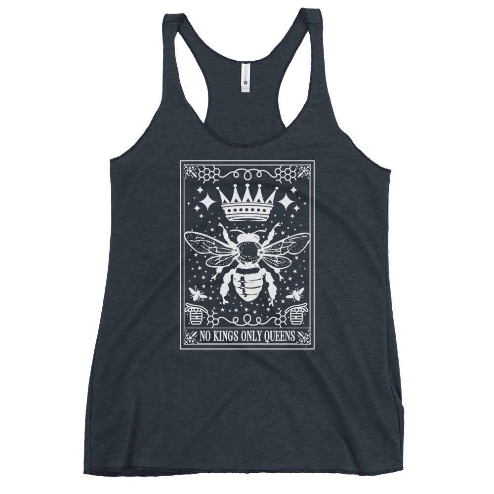 Queen Bee No Kings Racerback Tank