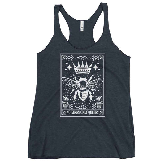 Queen Bee No Kings Racerback Tank