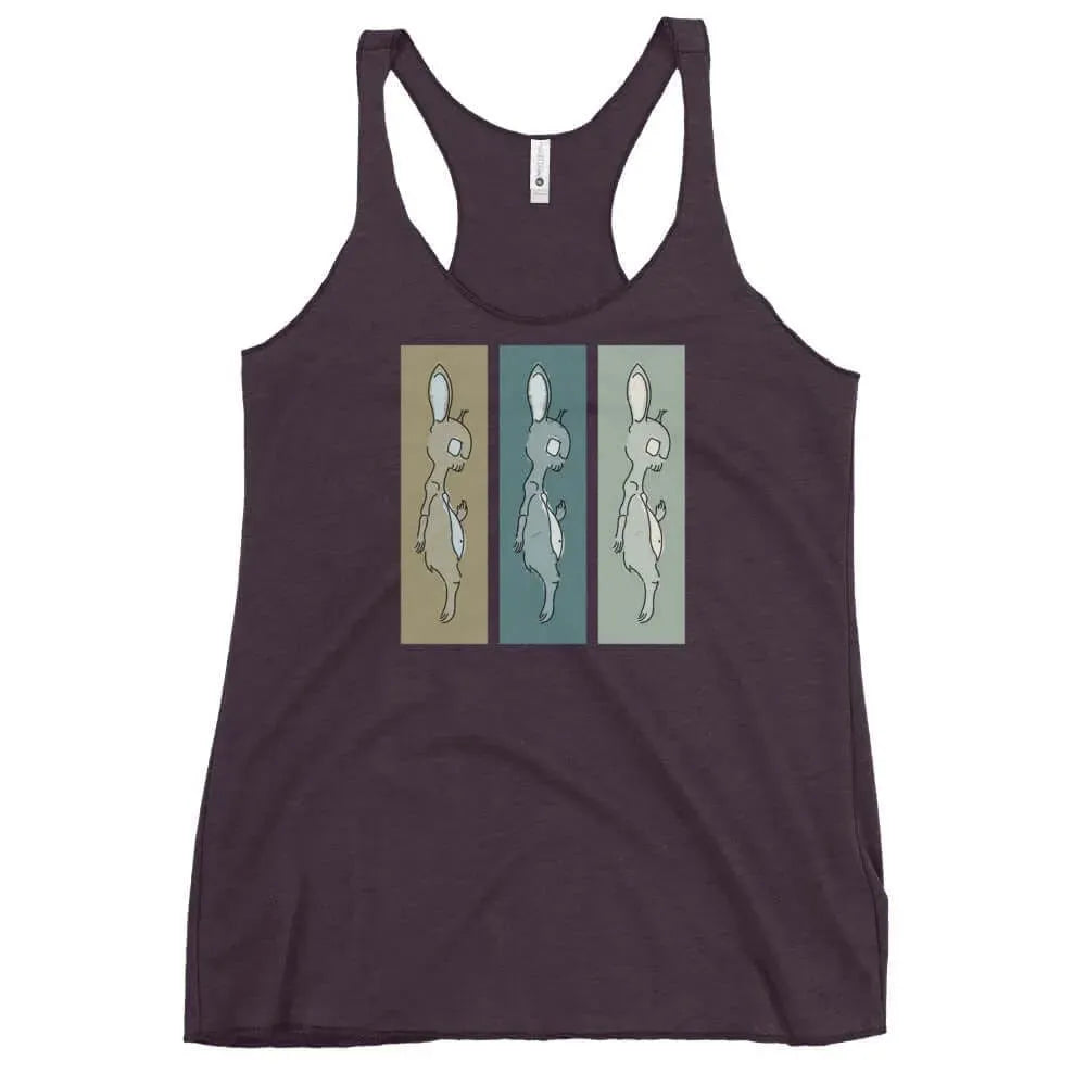 Death Bunny gothic middle finger rabbit graphic Racerback Tank  Top Rebel Girl Rampage