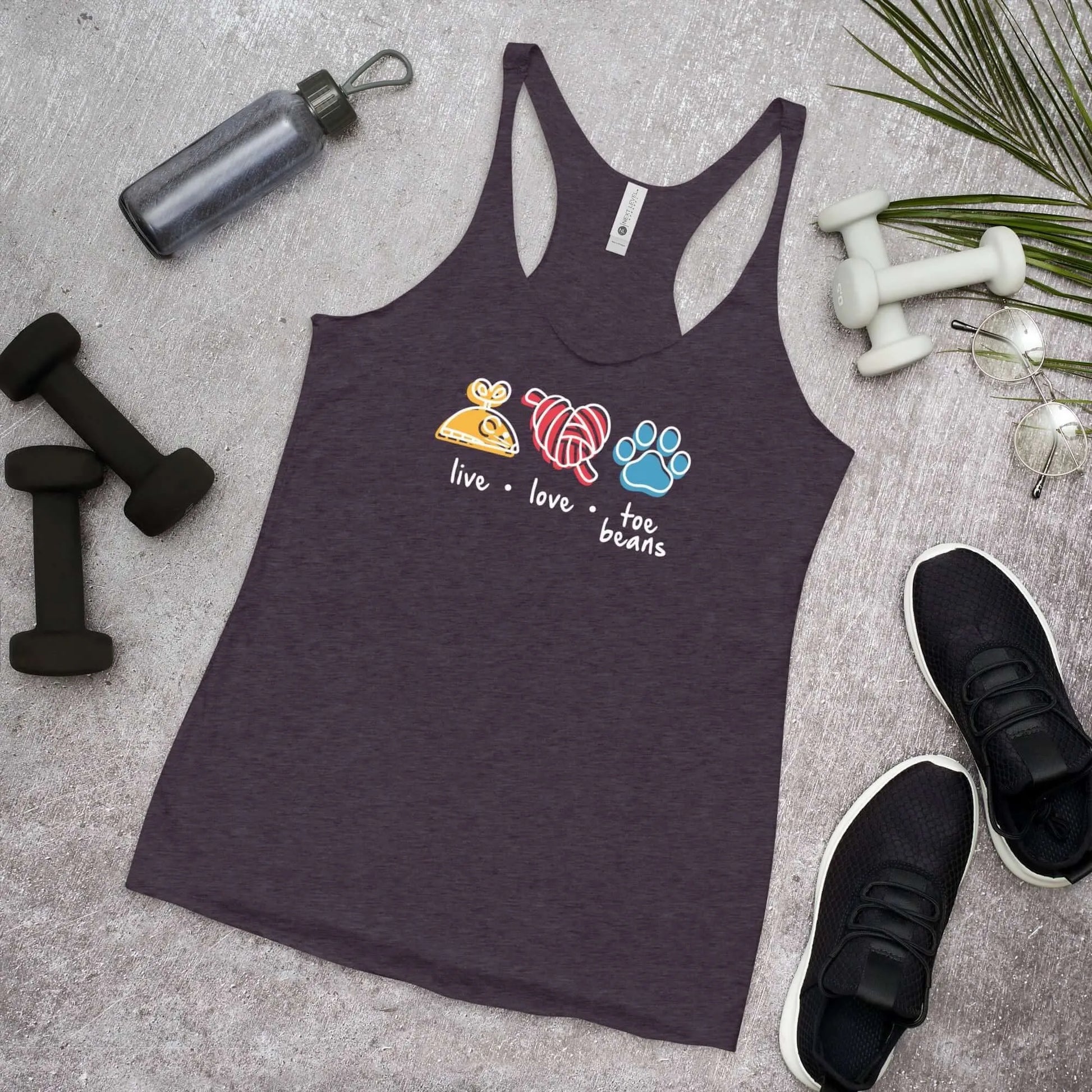 Live Love Toe Beans Women's Racerback Tank