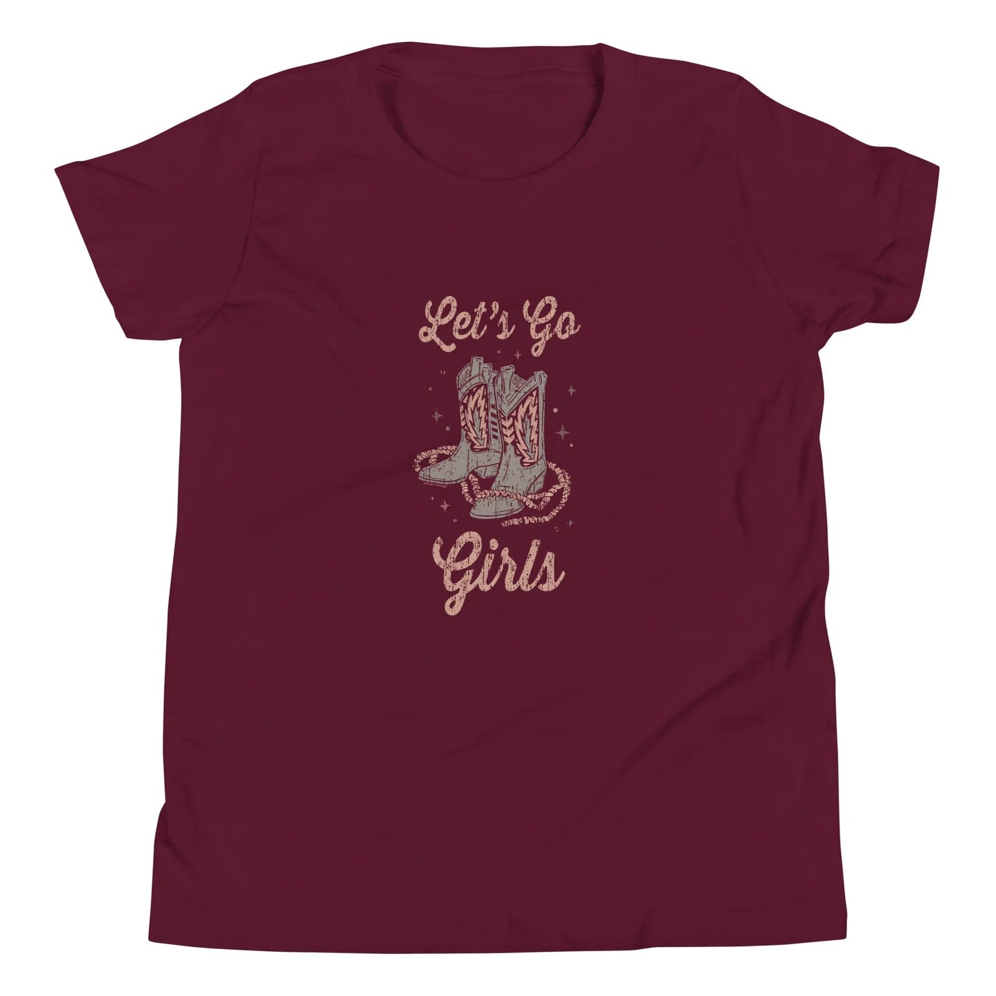 Let’s Go Girls Western Cowgirl Boots youth Texas Country T-Shirt Rebel Girl Rampage 