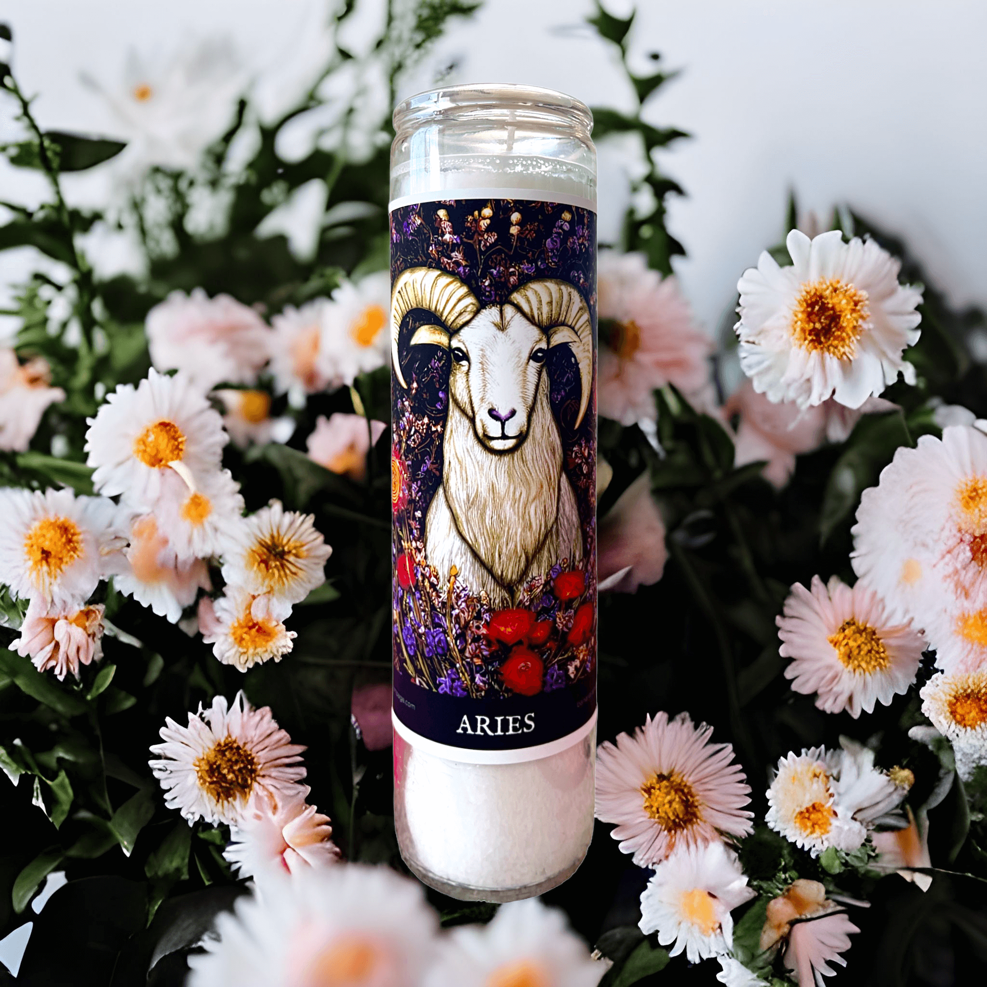 Aries Zodiac Astrology Soy Prayer Candle